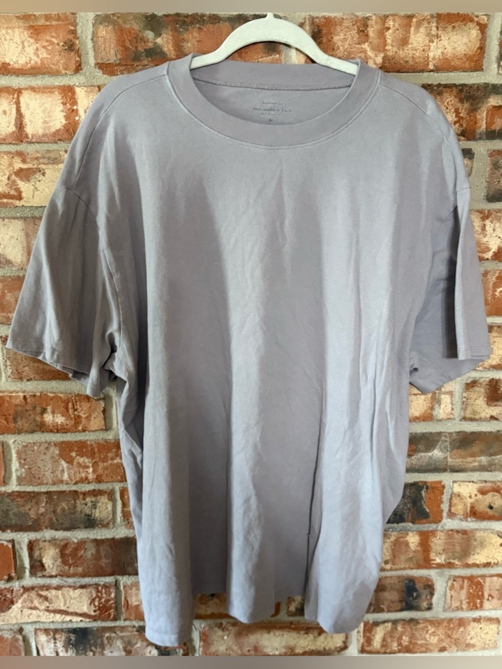 Abercrombie & Fitch Gray Short Sleeve Boyfriend Crew Tee